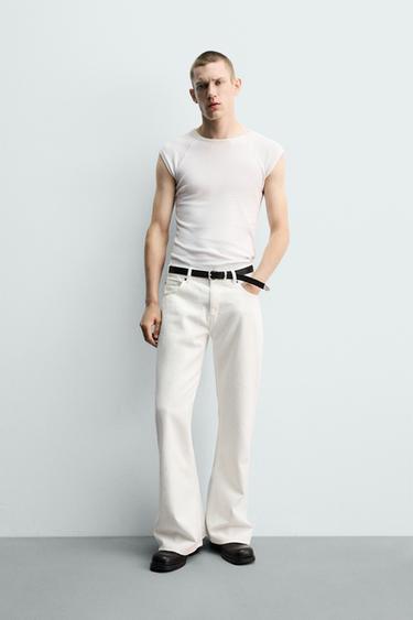 JEANS FLARE FIT - Blanco de Zara - Imagen 0