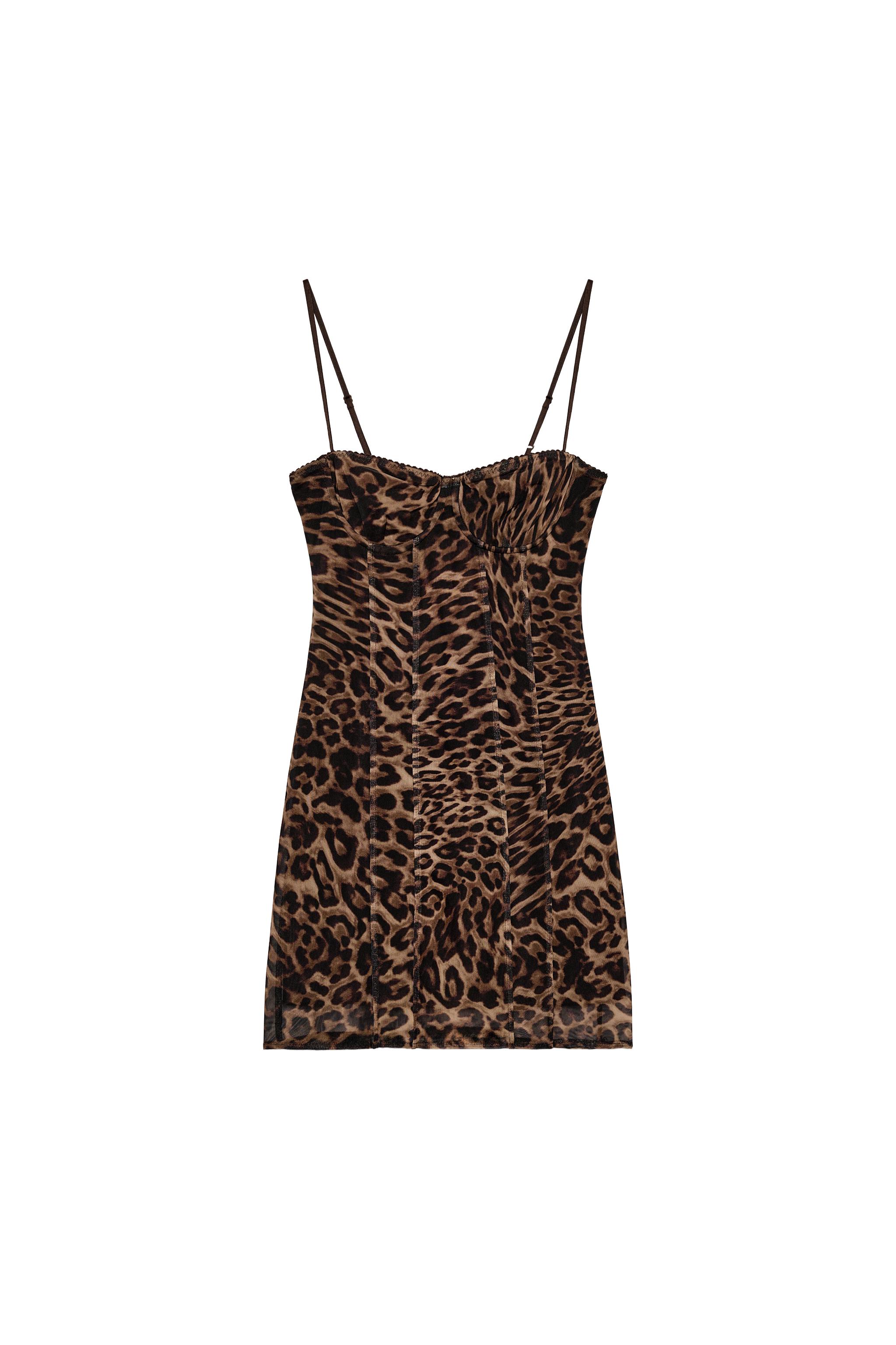 ANIMAL PRINT CORSET TULLE DRESS - Leopard / taupe brown | ZARA United States ANIMAL PRINT CORSET TULLE DRESS - Leopard / taupe brown | ZARA United States
