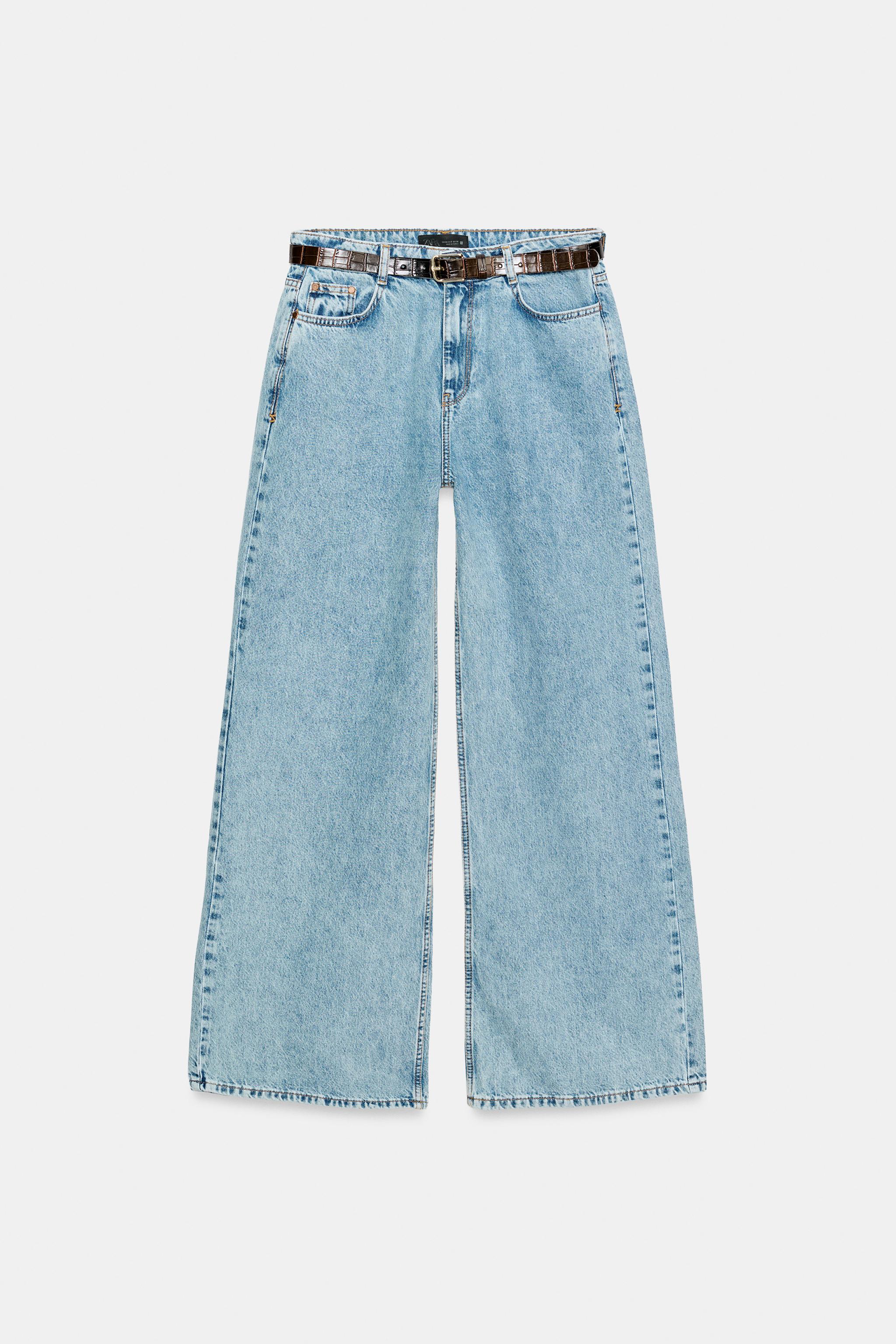 JEANS Z1975 WIDE LEG CINTURA ALTA - Azul-médio | ZARA Brasil