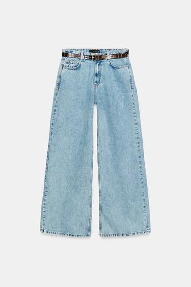 JEANS Z1975 WIDE LEG CINTURA ALTA - Azul-médio da Zara - Imagem 0