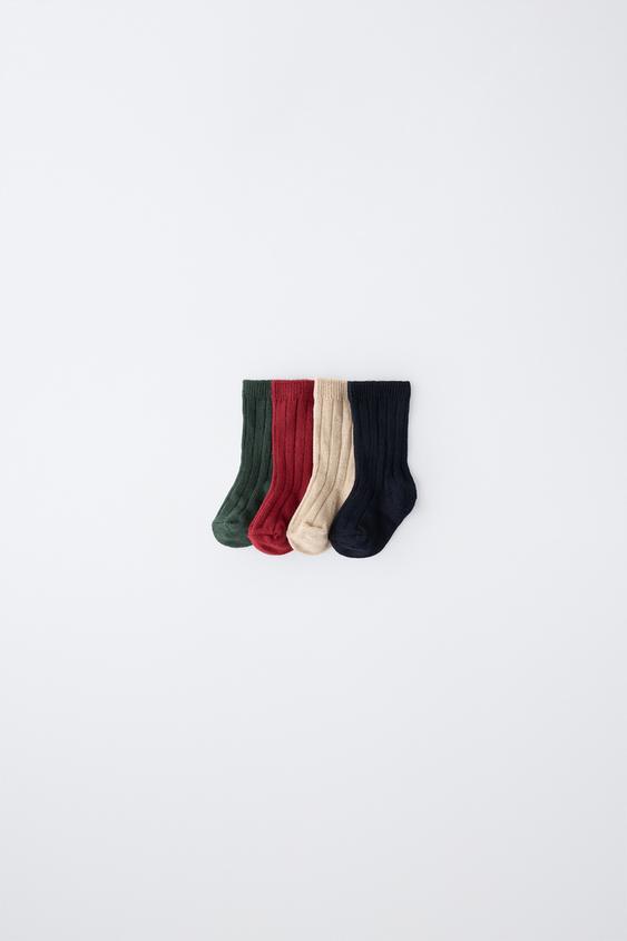 4-PACK OF COLOURED SOCKS IN A BOX - Multicoloured by Zara - Image 0