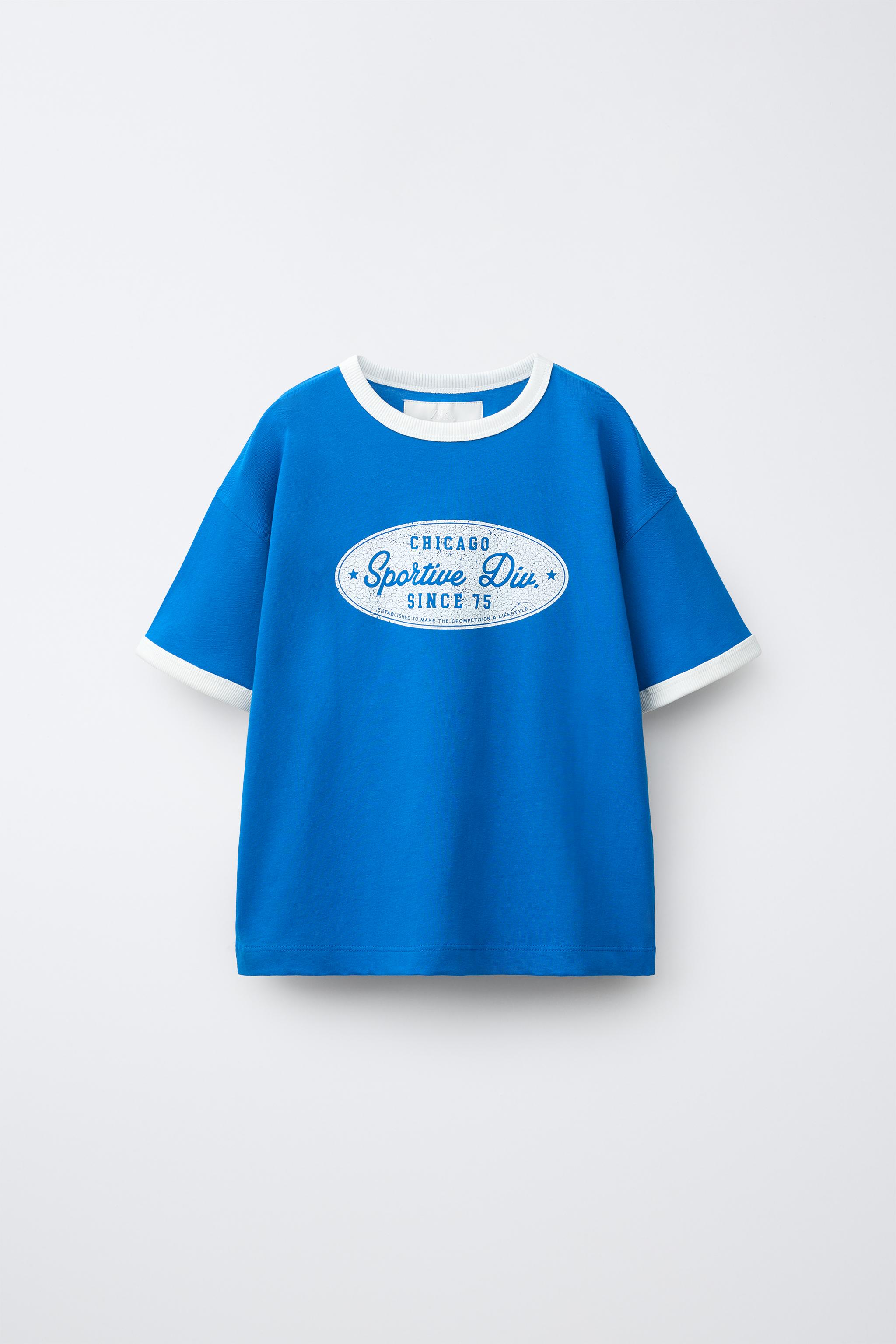 Zara CONTRAST TRIM JOGGING T-SHIRT