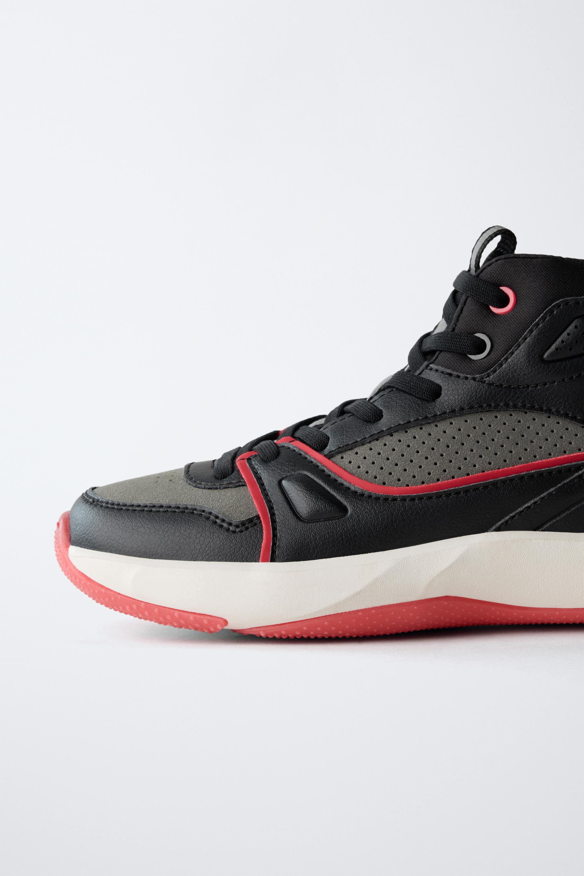 スポーティハイカットスニーカー - ブラック | ZARA Japan / 日本