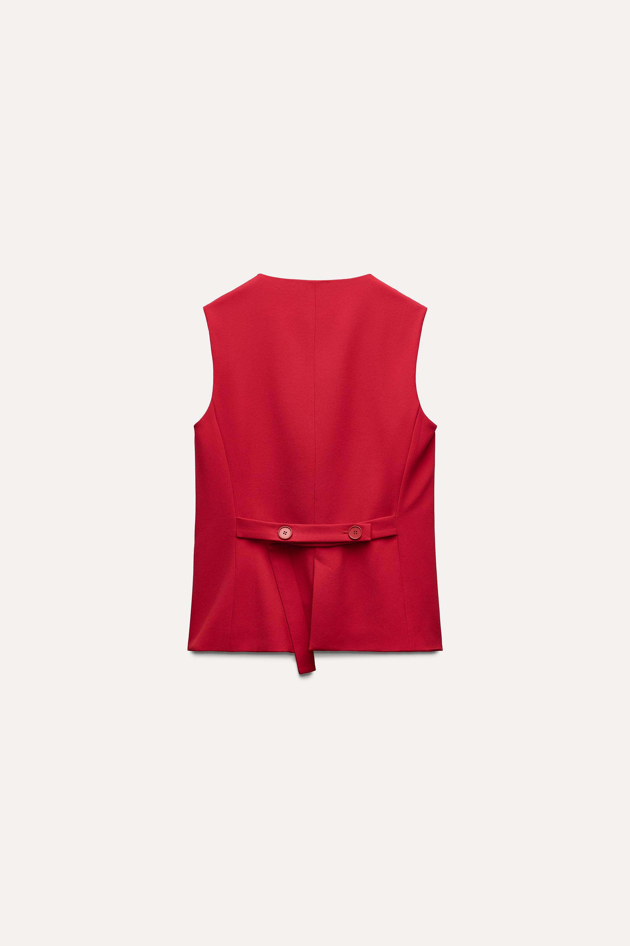 Chaleco rojo zara sale