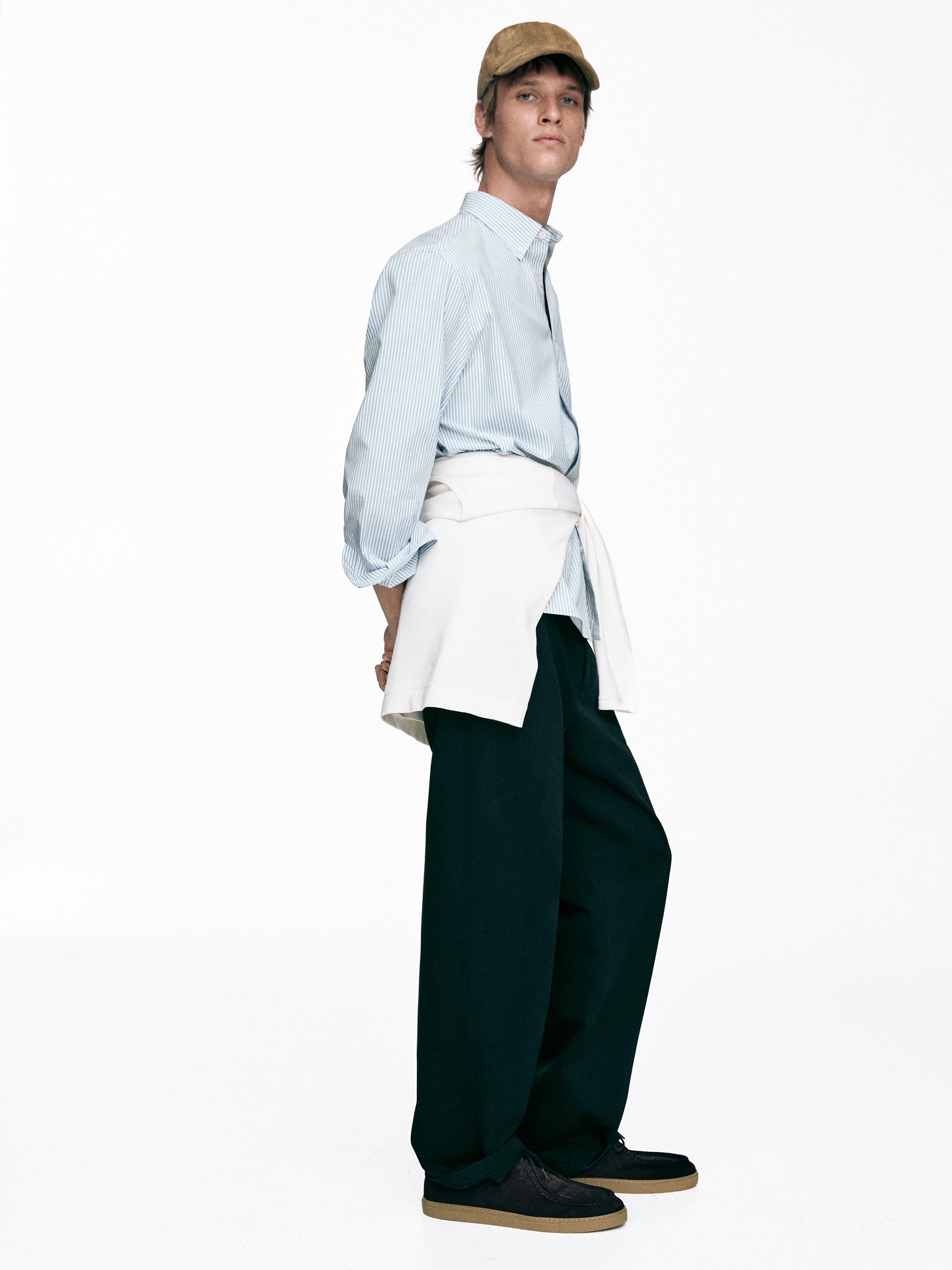 Soft leather moc toe shoes