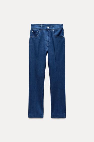 JEANS ZW COLLECTION BOOTCUT TIRO ALTO CROPPED - Azul medio de Zara