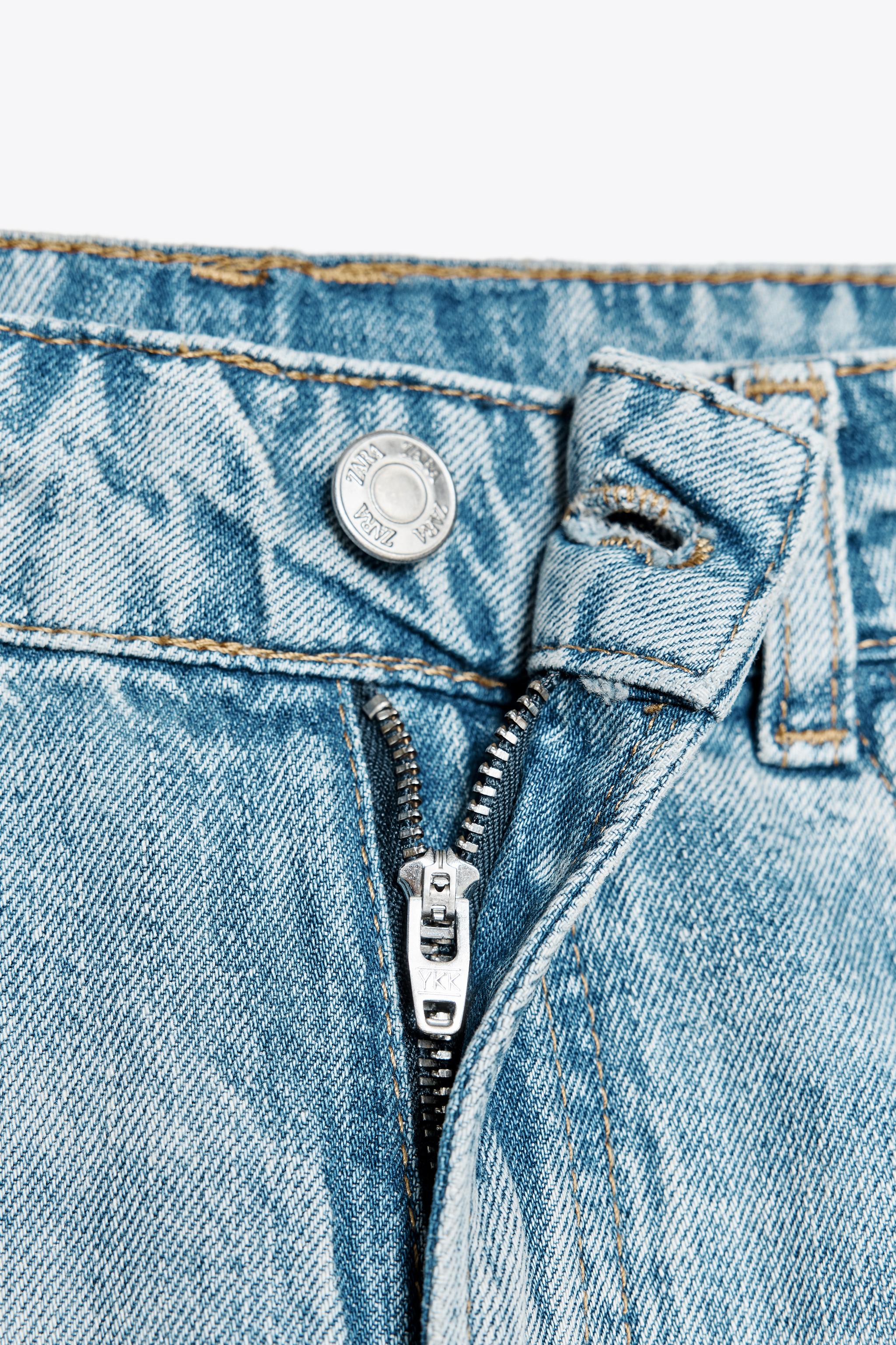 Z1975 MID-RISE DENIM BERMUDA SHORTS - Mid-blue | ZARA United