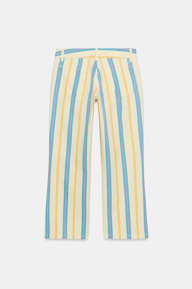 TRF LOW-RISE STRAIGHT STRIPED JEANS - Stripes by Zara
