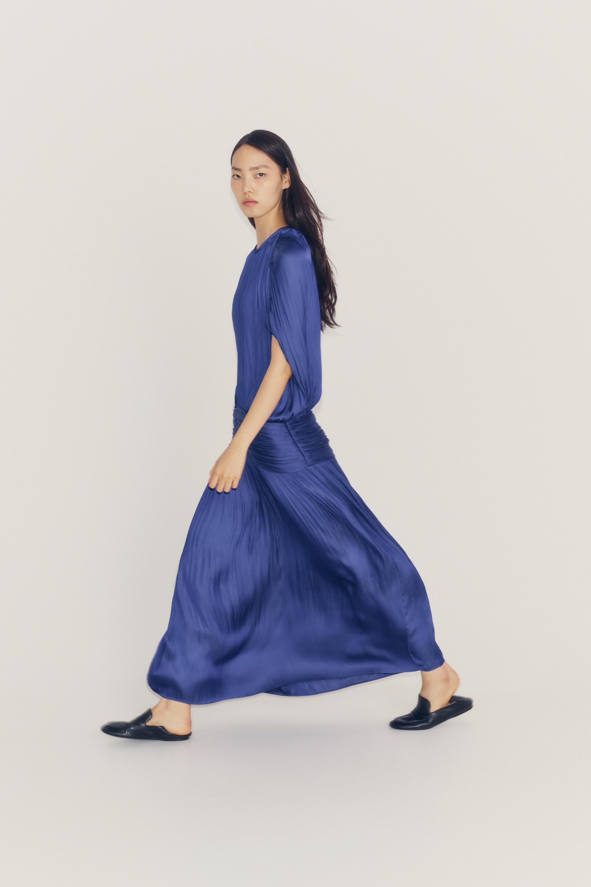 Женские платья Zara ZW COLLECTION DRAPED SASH DRESS — фото 3