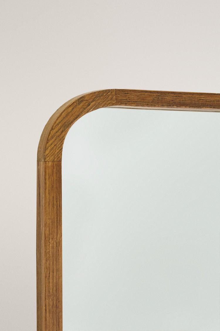 ROUND BORDER HANGING FULL LENGTH MIRROR — Light beige
