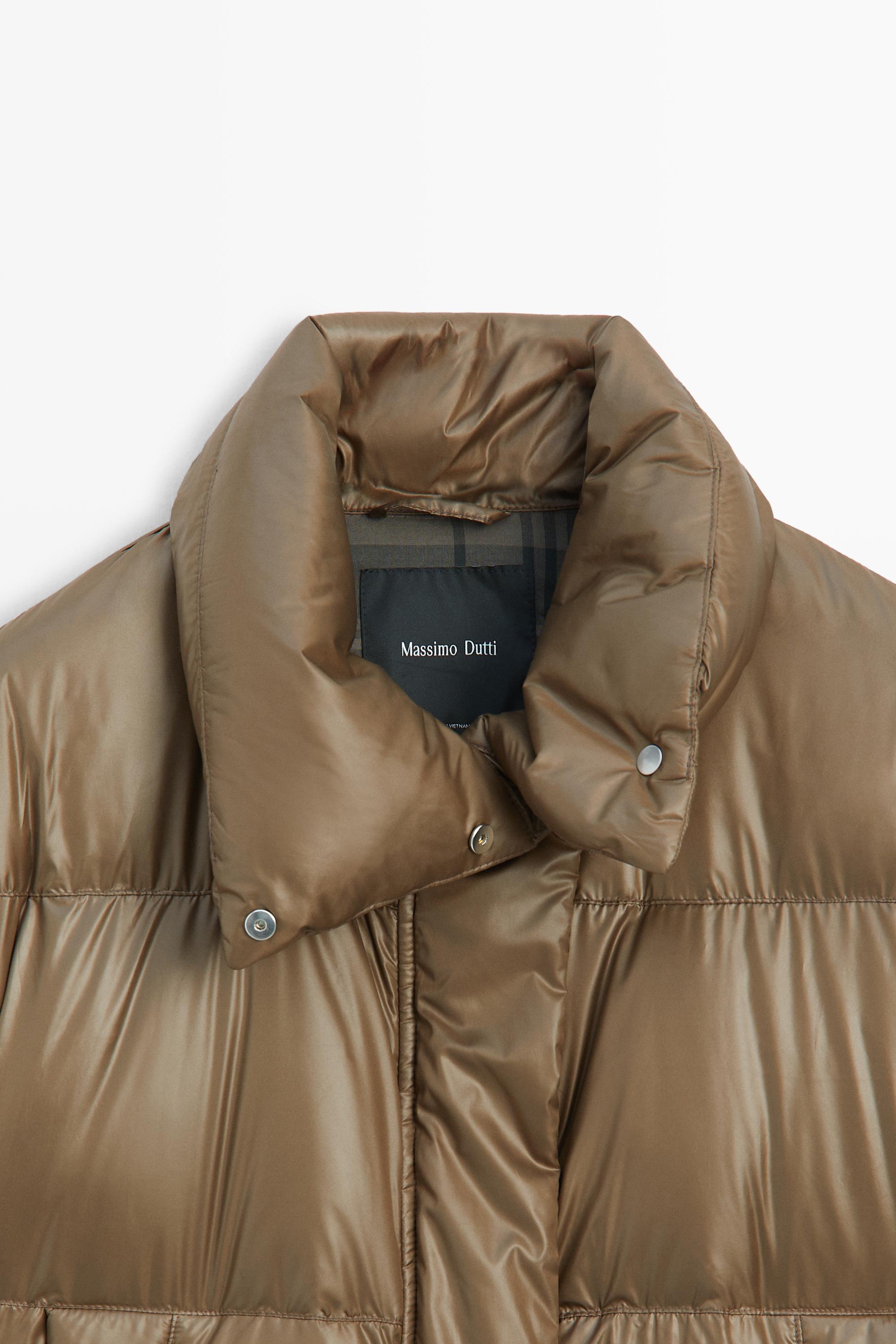 Down jacket with pocket detail