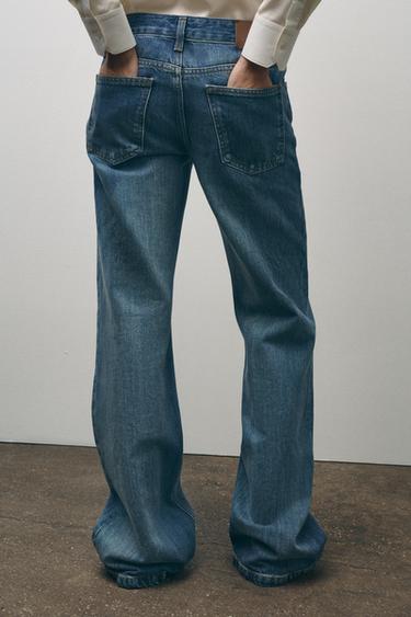 JEANS ZW COLLECTION BOOTCUT FULL LENGTH TIRO BAJO - Azul lavado de Zara