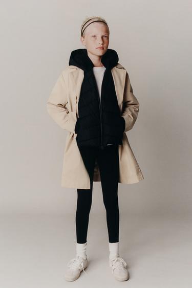 NEOPRENE-EFFECT SLEEVE PADDED JACKET - Black by Zara