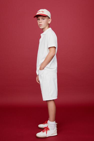 BASIC PLAIN POLO SHIRT - White by Zara