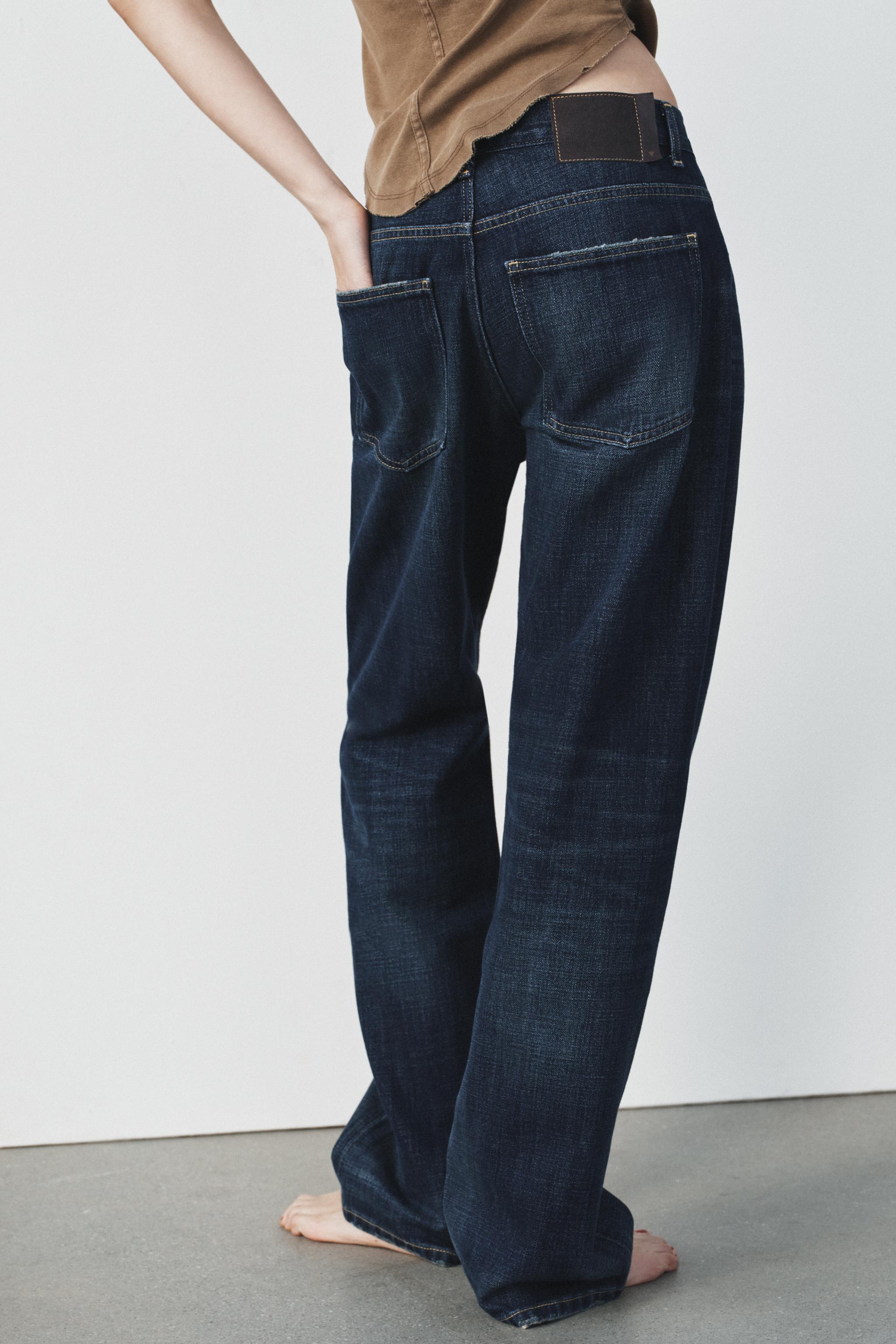 TRF LOW WAIST BAGGY TAPERED JEANS