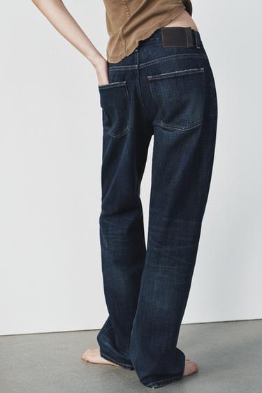 JEANS TRF BAGGY TAPERED TAILLE BASSE - Bleu marine de Zara - Image 3