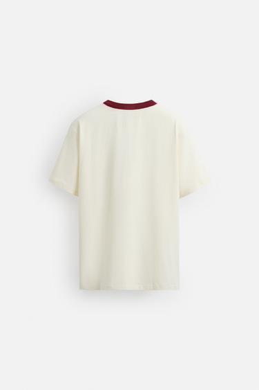VINTAGE-EFFECT PRINTED T-SHIRT - Oyster-white by Zara - Image 6