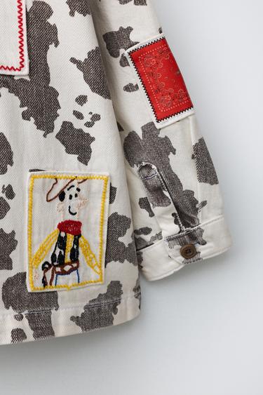 TOY STORY © DISNEY PIXAR COW PRINT TWILL OVERSHIRT - Ecru / Black by Zara - Image 3