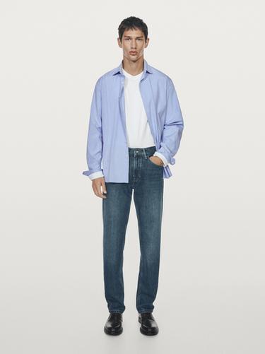 Jeans tapered fit - Azul de Zara - Imagen 0