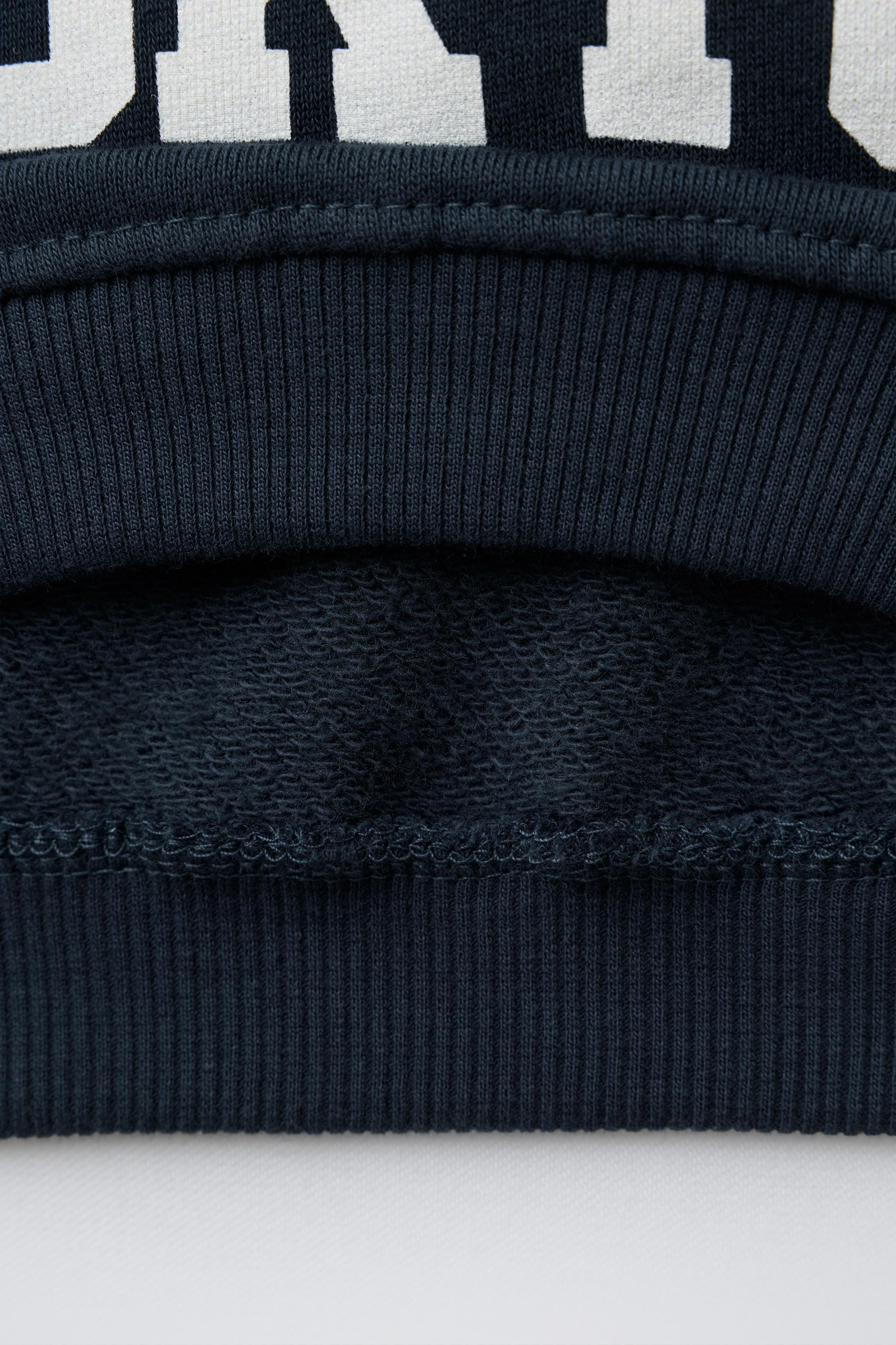 YAZI VE YAMALI SWEATSHIRT - Mavi | ZARA Türkiye / Turkey