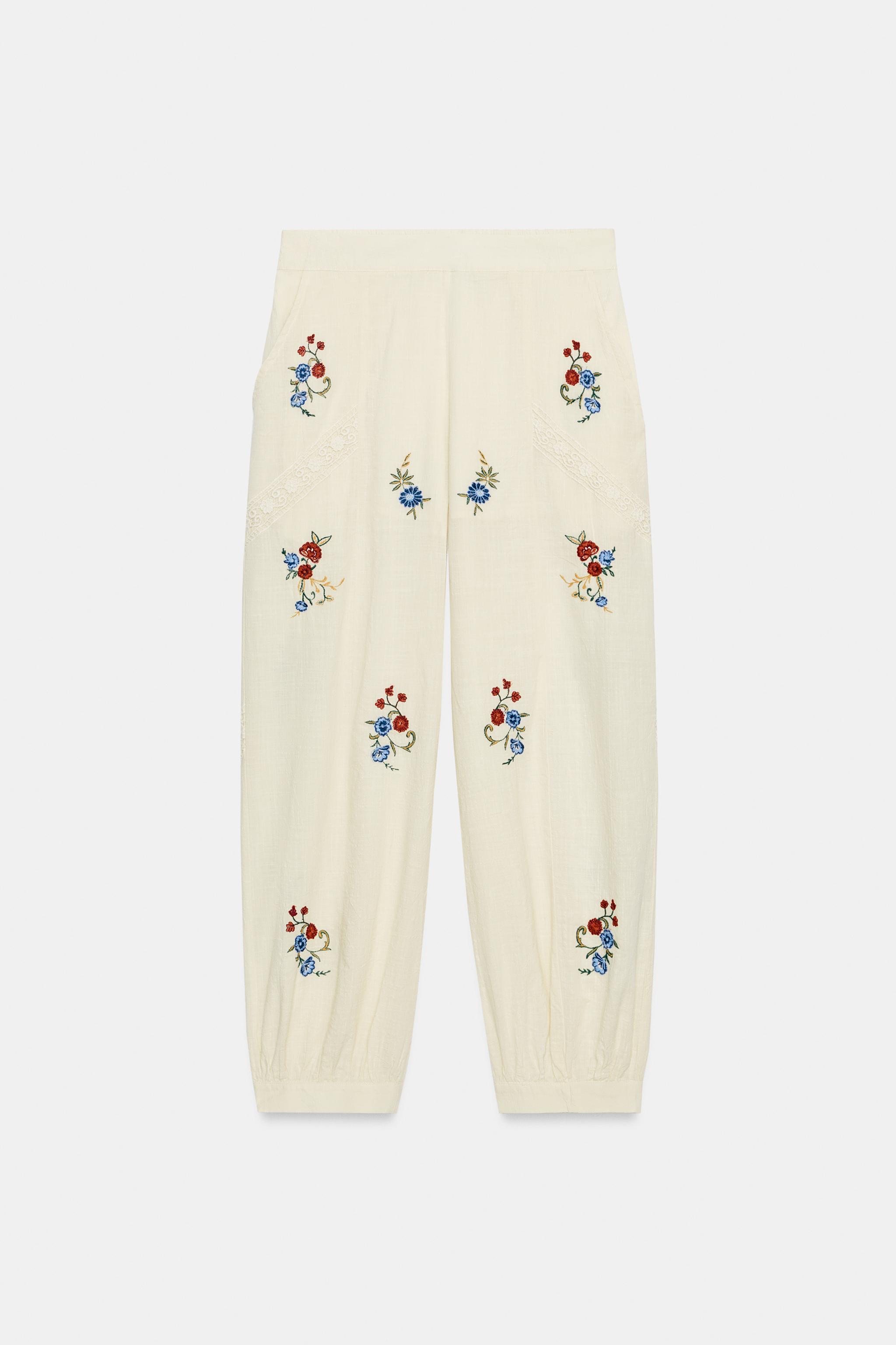 EMBROIDERED BLOOMER PANTS