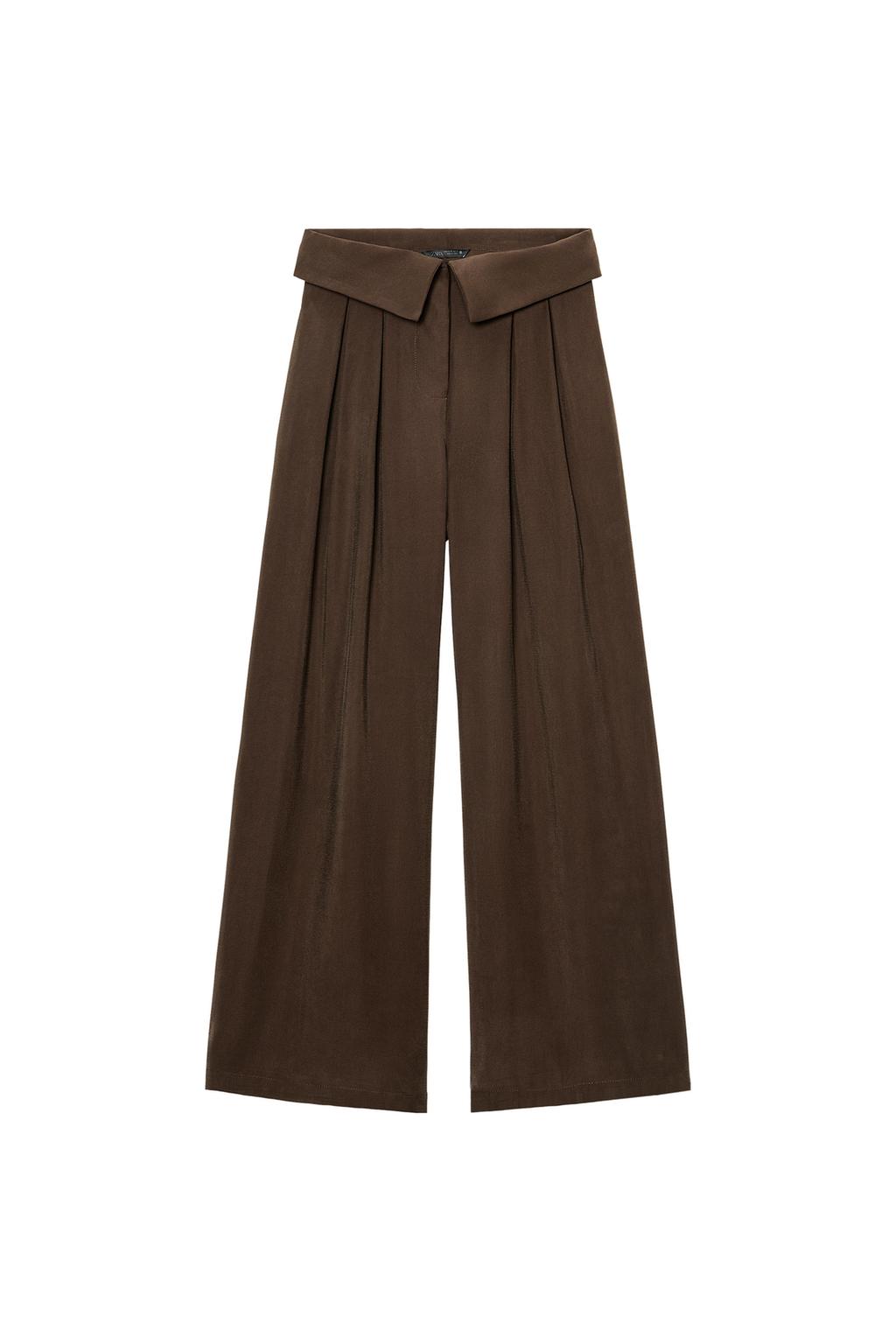 PLEATED PANTS WITH FOLD-OVER WAIST - image 3