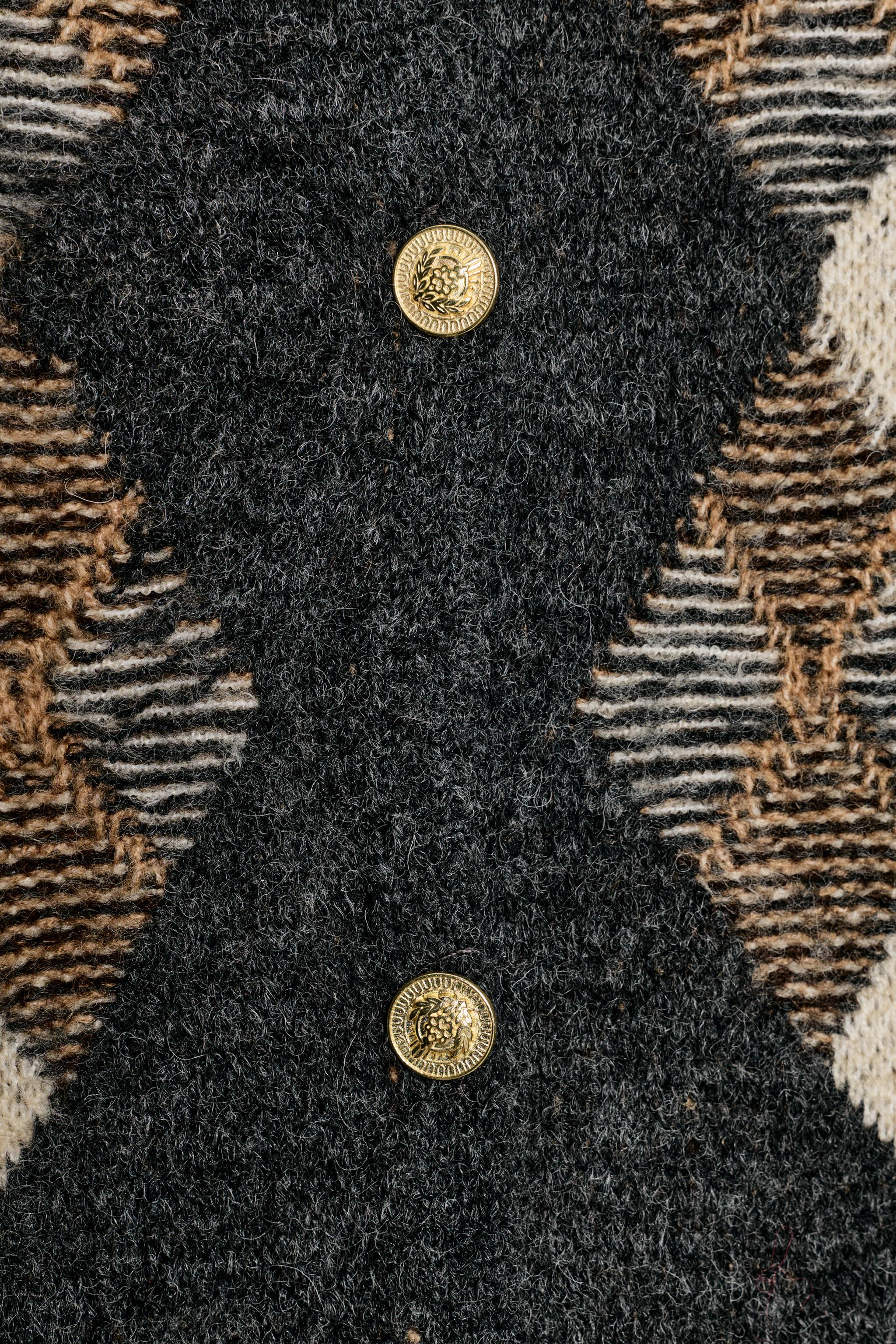 GILET EN MAILLE À LOSANGES