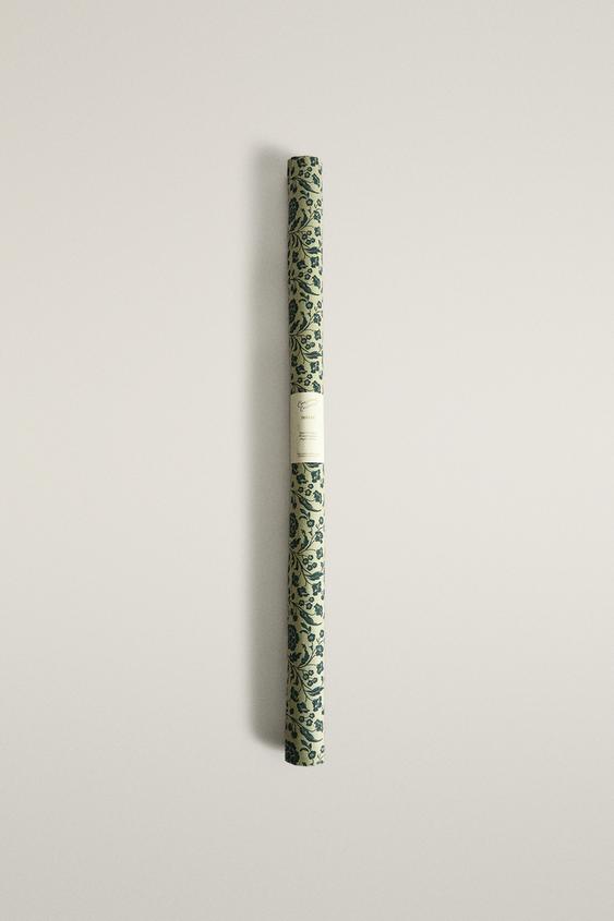 PAPIER CADEAU FLEURS DE NOËL - Vert de Zara - Image 0