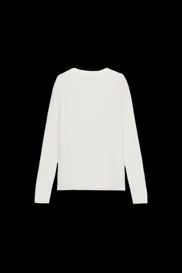 TOP PUNTO DOBLE - Blanco de Zara