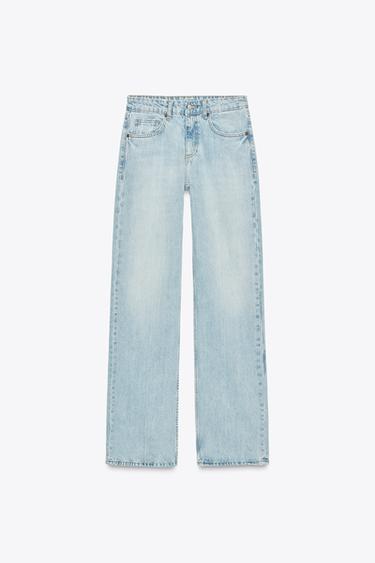 MID-RISE WIDE-LEG TRF JEANS - Light blue by Zara - Image 5