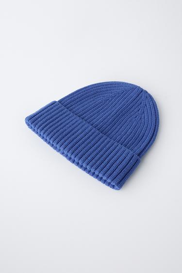 BONNET EN MAILLE BASIQUE - Bleu de Zara - Image 1