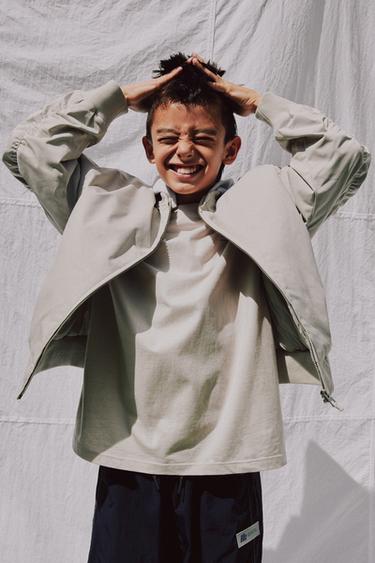 COMBINED BOMBER JACKET WITH DETACHABLE HOODIE - Ice by Zara