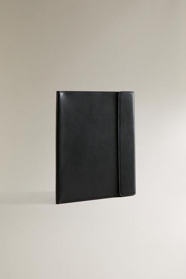 NAPPA LEATHER COMPUTER CASE — Navy Blue 2