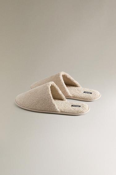 CHAUSSONS TISSU ÉPONGE SALLE DE BAINS - Sable de Zara - Image 3
