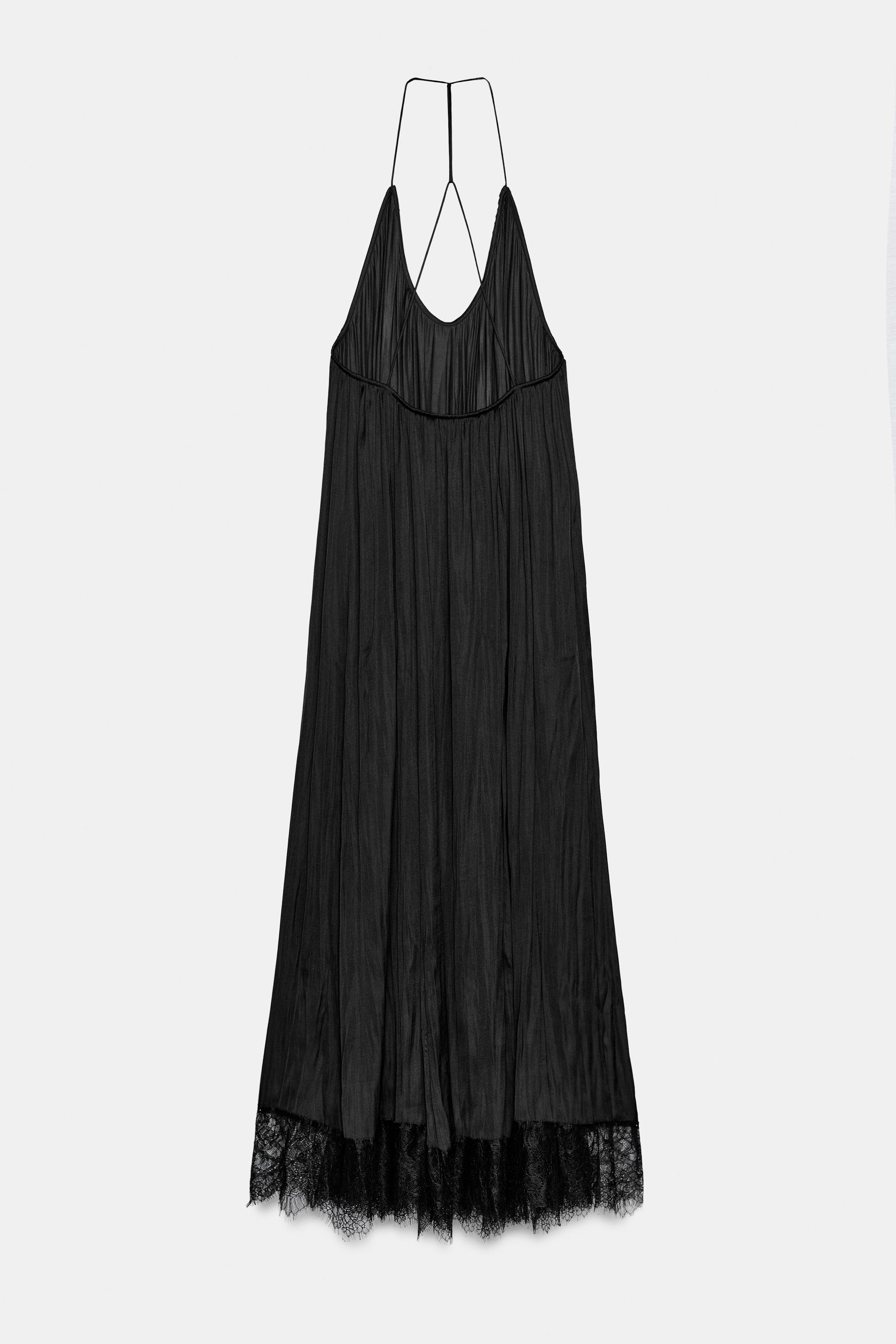 ROBE HALTER SATINÉE DENTELLE ZW COLLECTION