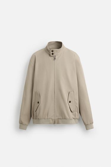 COTTON BOMBER JACKET - Beige by Zara - Image 7