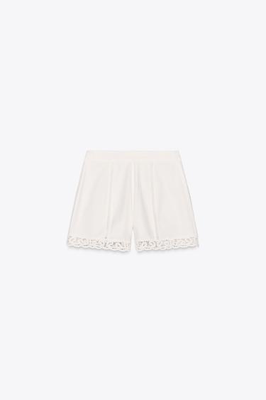 ZW COLLECTION CROCHET BERMUDA SHORTS - White by Zara - Image 6