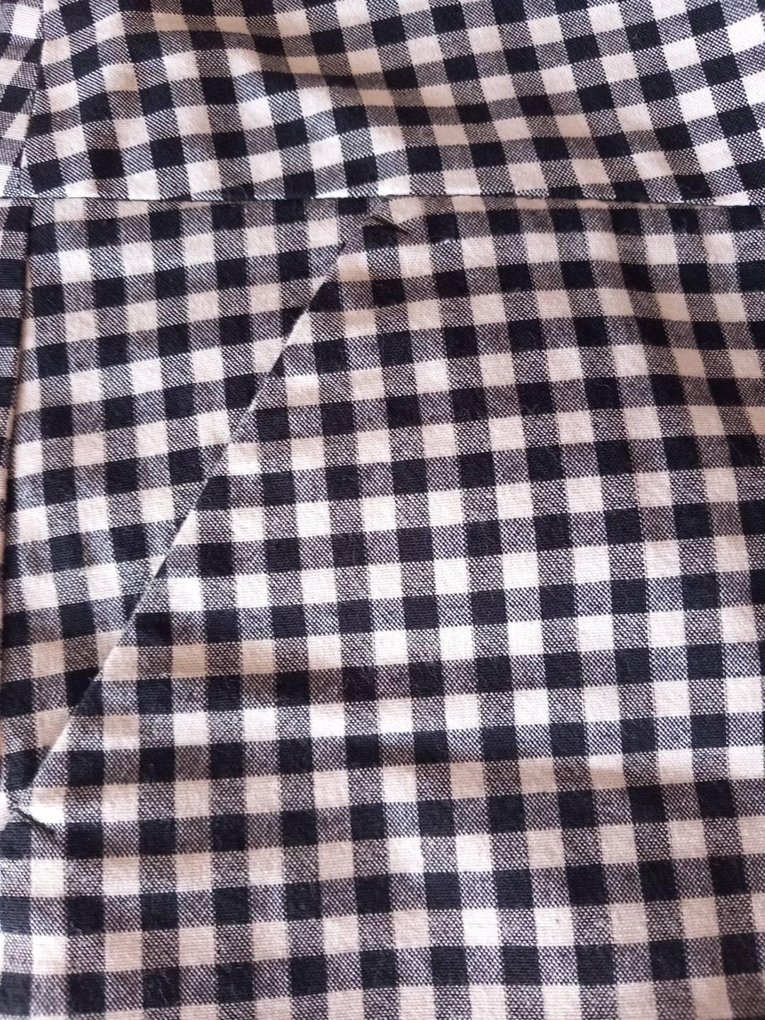 SHORTS VITA ALTA A QUADRETTI BIANCO/NERO. - Image 3