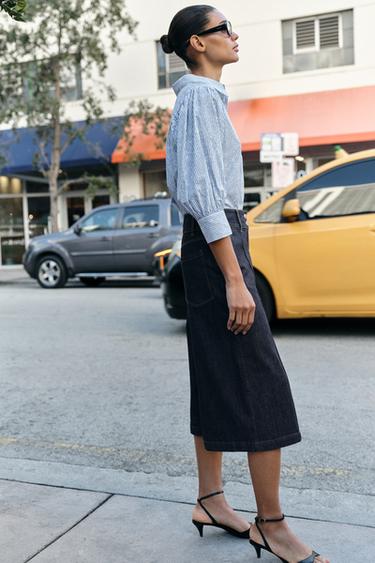 Z1975 LONG DENIM BERMUDA SHORTS - Blue by Zara - Image 2