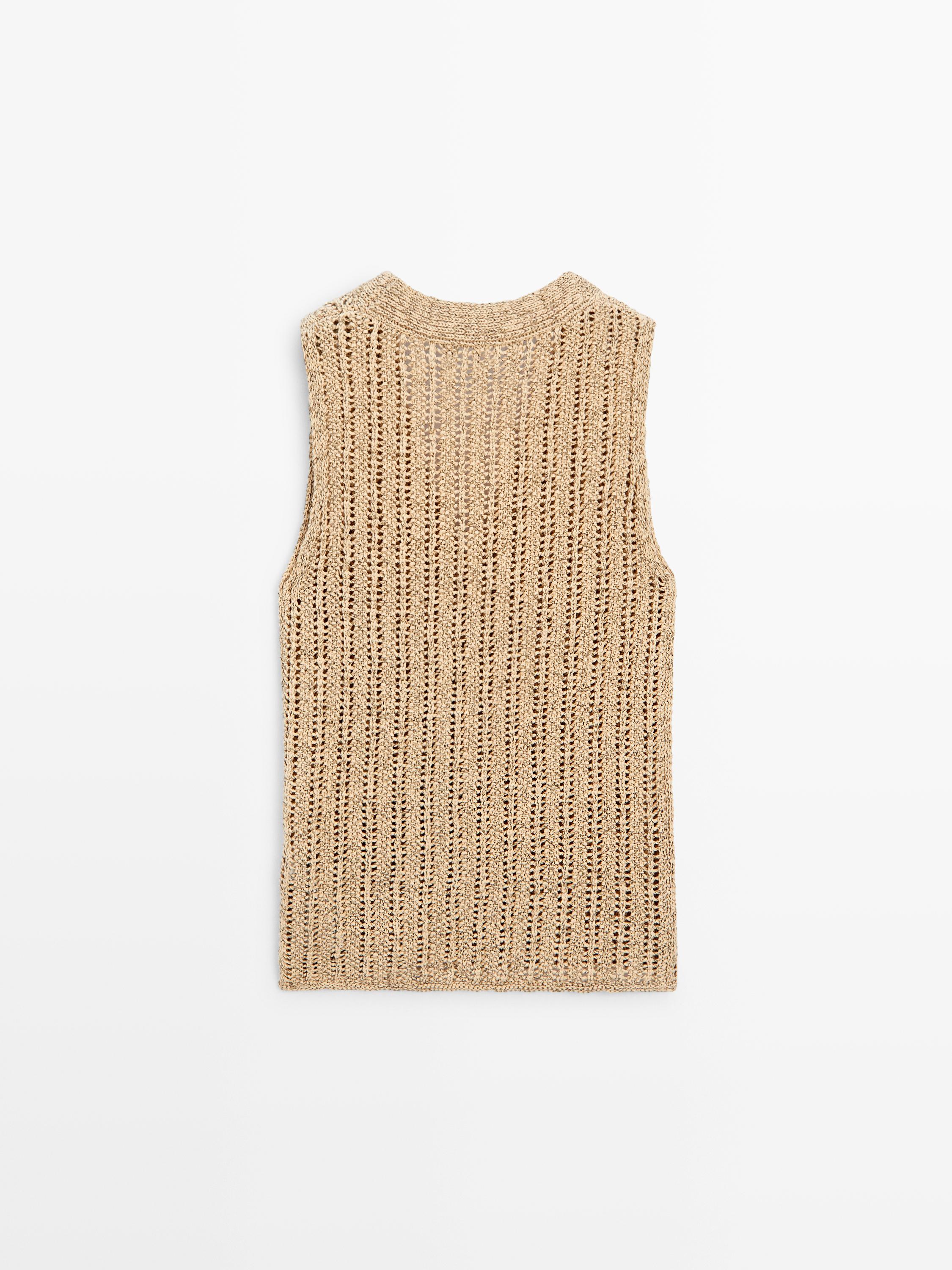 Gilet maille ajourée