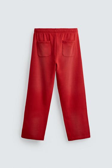 SPRAY WASH TROUSERS - Red by Zara - Image 7