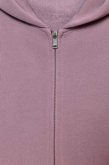 SWEAT COURT À CAPUCHE - Rose craie de Zara - Image 7