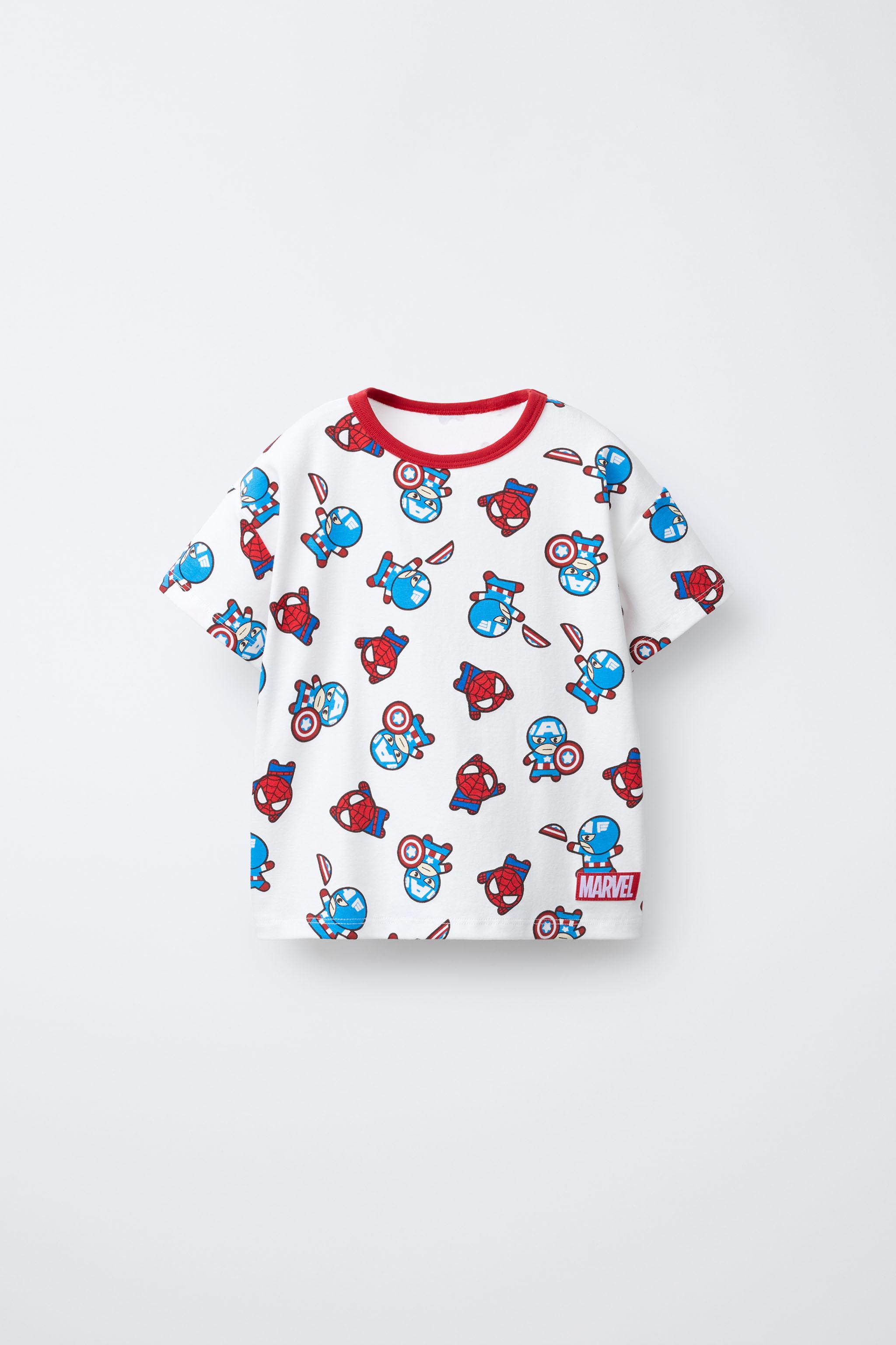 2-6 AÑOS/ PIJAMA CAPITÁN AMÉRICA © MARVEL Blanco ZARA Mexico