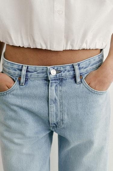 JEAN Z1975 SLIM TAILLE HAUTE - Bleu clair de Zara - Image 3