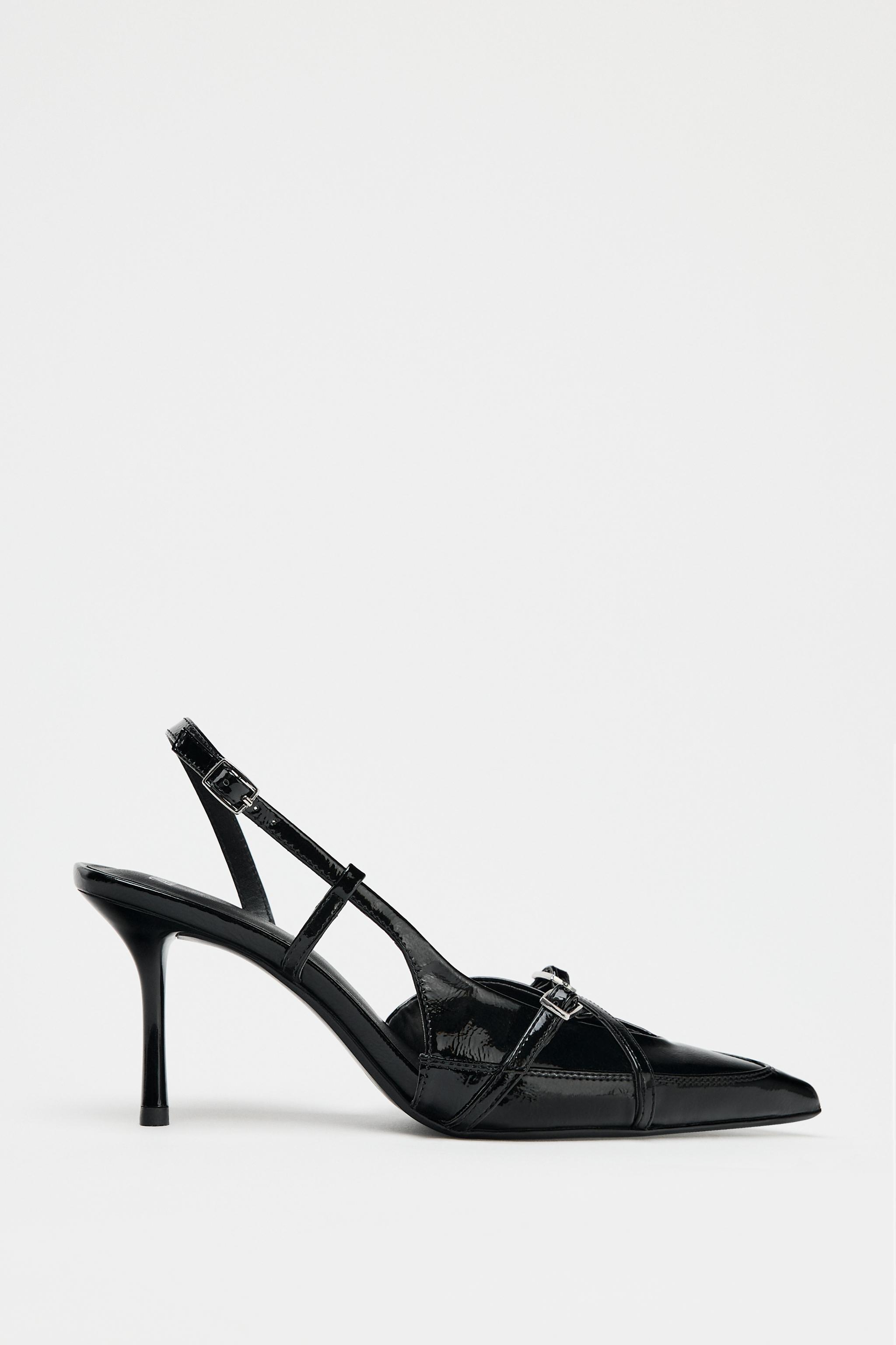 CRACKLED HIGH-HEEL SHOES