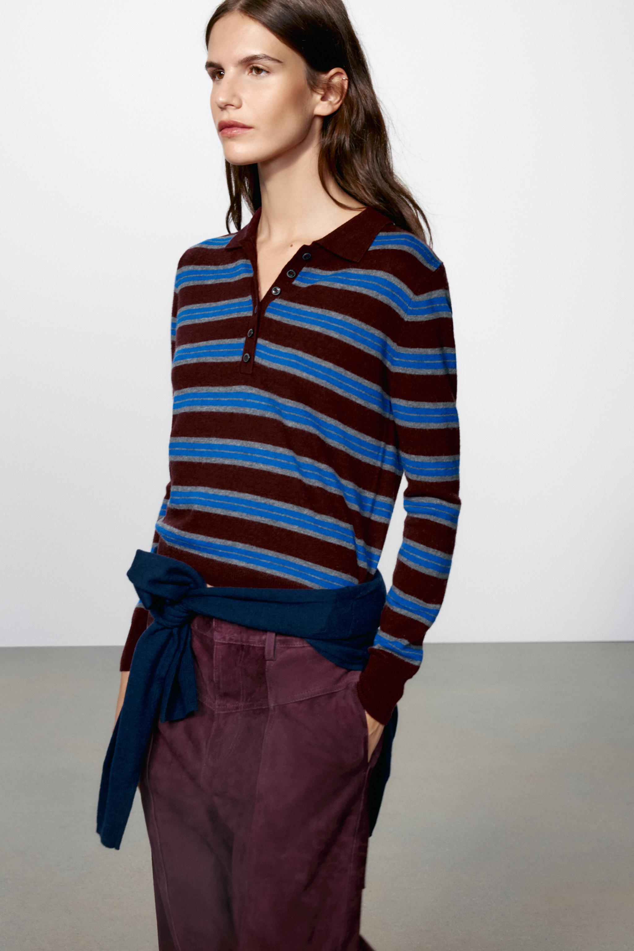 POLO 100% LAINE EXTRA DOUCE RAYURES