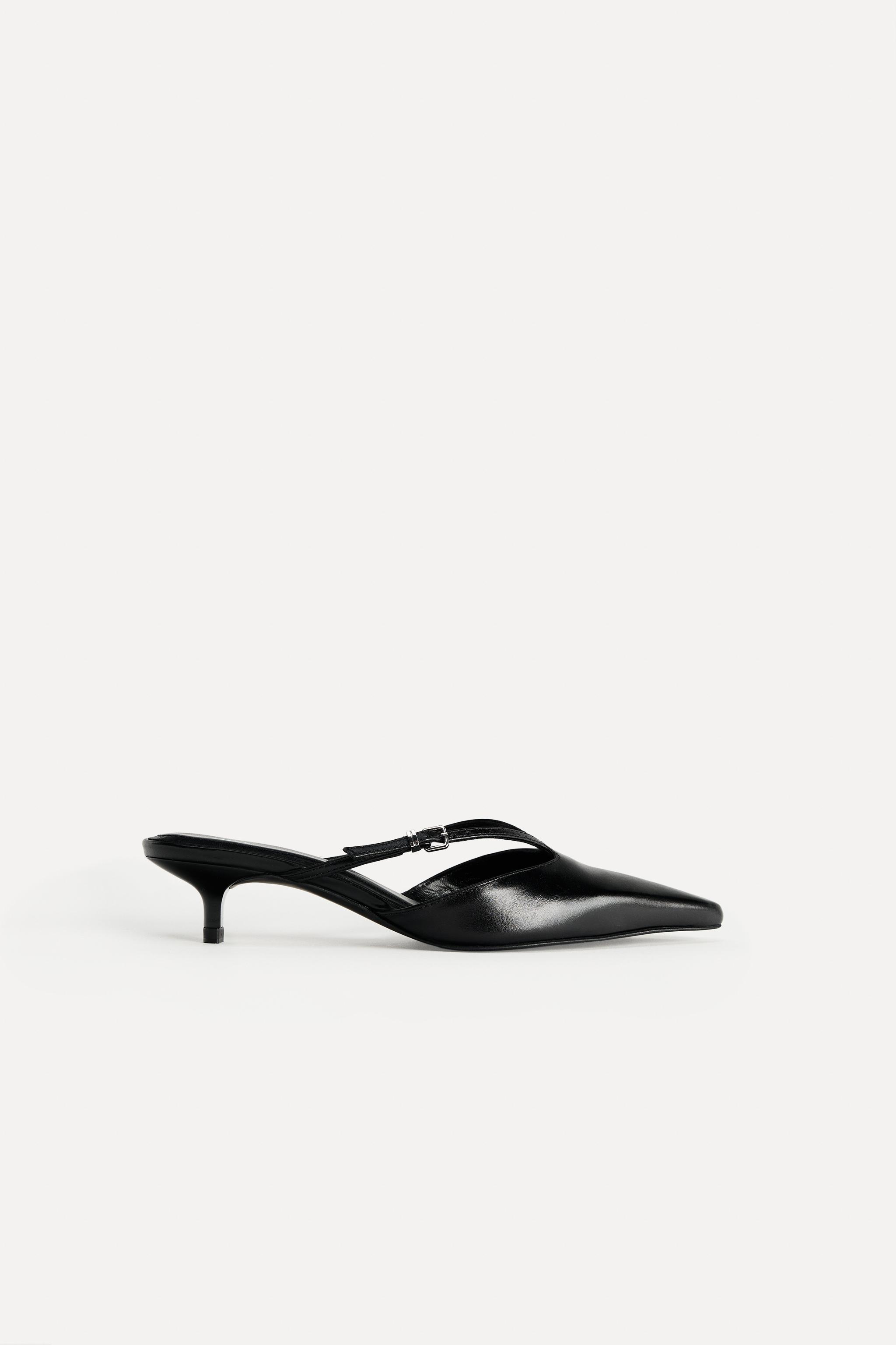 ZARA ブラック ミュール 35サイズ LEATHER MULE SHOES - Black | ZARA United States