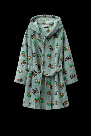 AGES 3-14 / STUMBLE GUYS ™ © SCOPELY FLEECE ROBE - Green by Zara - Image 0