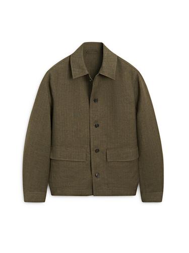 Zara 100% linen overshirt with pockets - Green