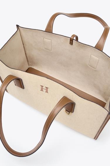 MAXI SHOPPER CANVAS - Écru de Zara - Image 3